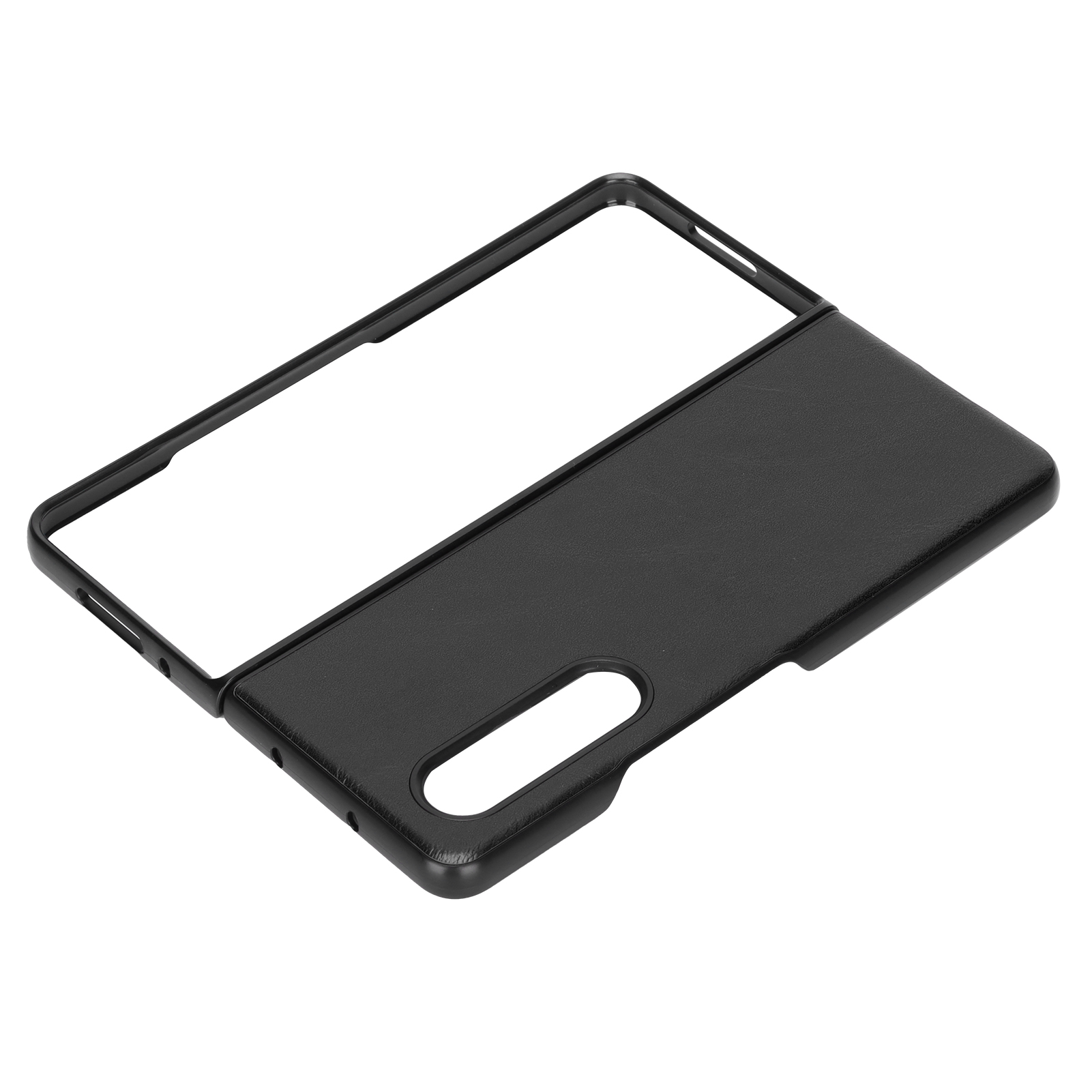 Schwarze Handyhülle Aus Kunstleder Mit Business-muster, Stoßfest, Für Samsung Galaxy Z Fold 3