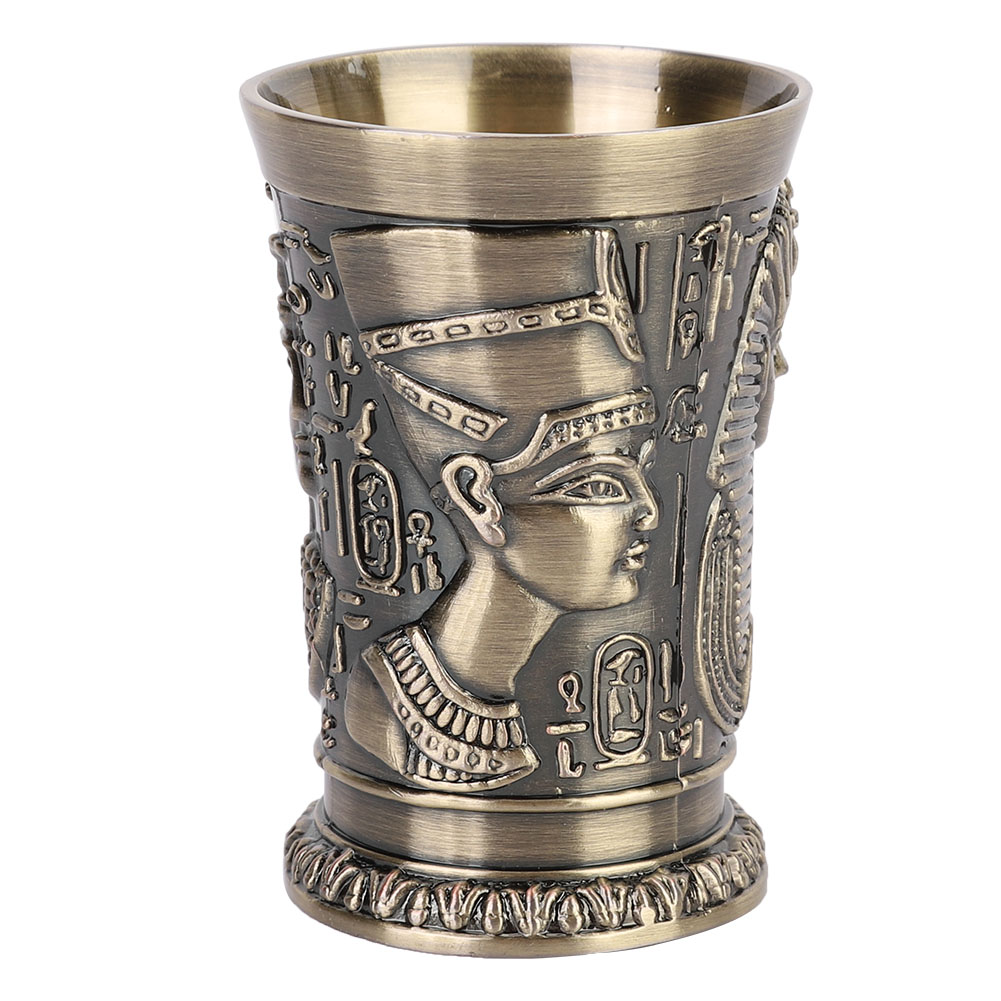Vintage-weinkelch Im Ägyptischen Stil, Metallbecher, Handgefertigtes Deko-objekt, Geschenk, Wohnaccessoire