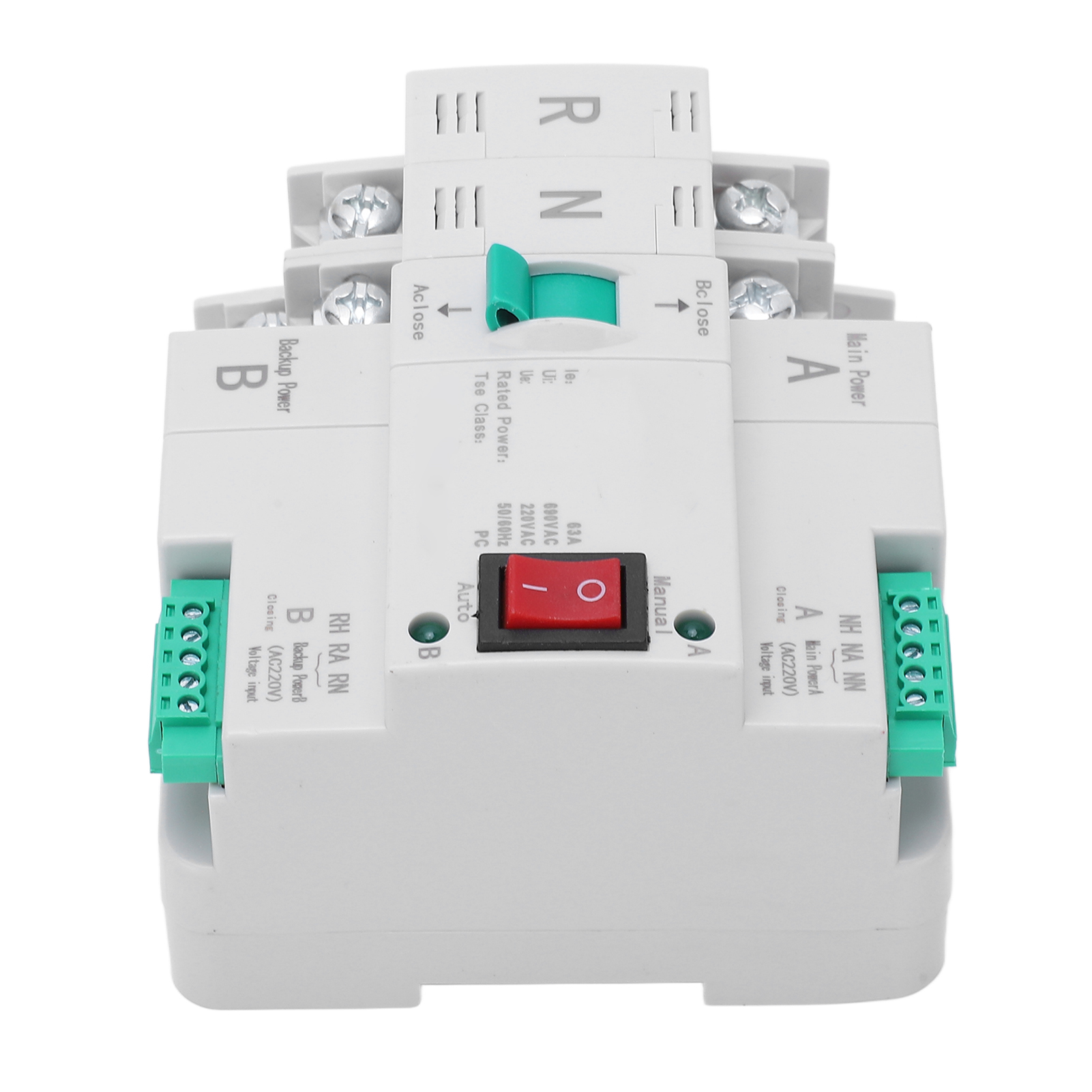 Automatischer 2-poliger Dual-power-umschalter, Din-schienenmontage, Schnelles Umschalten, 220 V Ac 100 A Elektrischer Wahlschalter