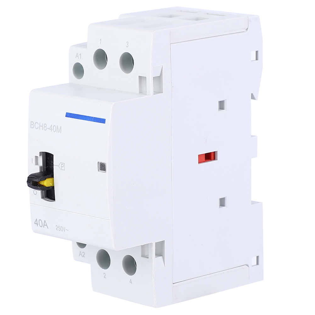Bch8-40m 2p 40a 230v Haushaltsnetzschütz, Din-schienenmontage, Mit Manuellem Steuerschalter (2no)