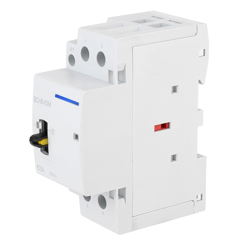 Bch8-63m 2p 63a 230v Haushaltsnetzschütz, Din-schienenmontage, Mit Manuellem Steuerschalter (2no)