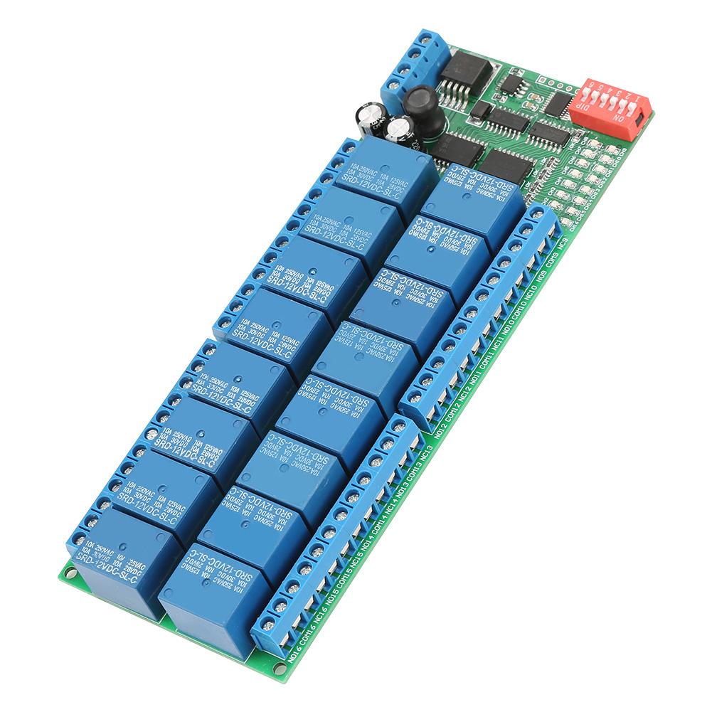 16-kanal Modbus Rtu Rs485 12v Dc Relaismodul, Sps-steuerung, Serielle Schnittstelle, Schalter