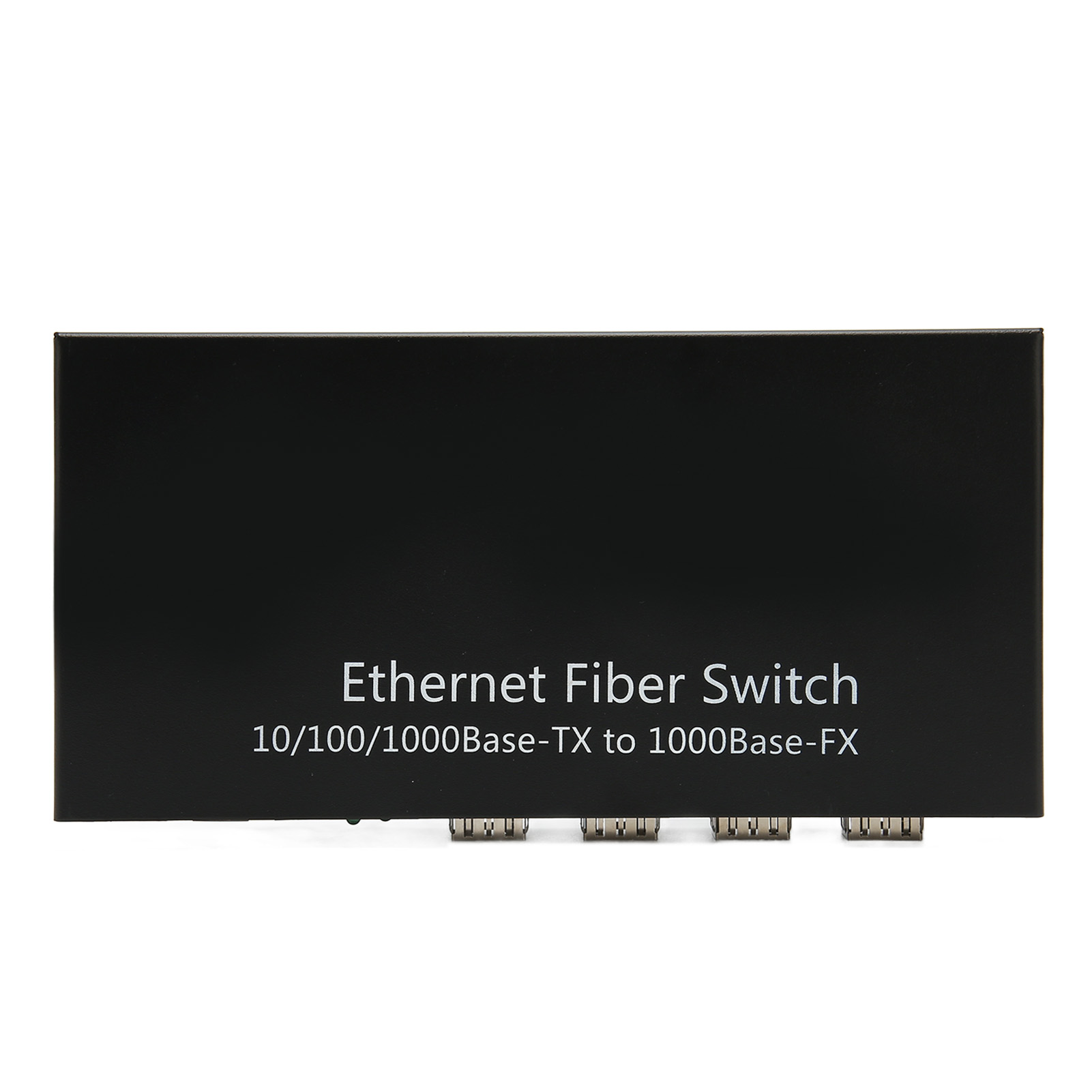 Ethernet-sfp-glasfaser-switch, Reichweite Bis Zu 120 Km, 4 Optische Ports, 2 Stromanschlüsse, 10/100/1000-mbit/s-ethernet-glasfaser-transceiver, 100–240-v-eu-stecker
