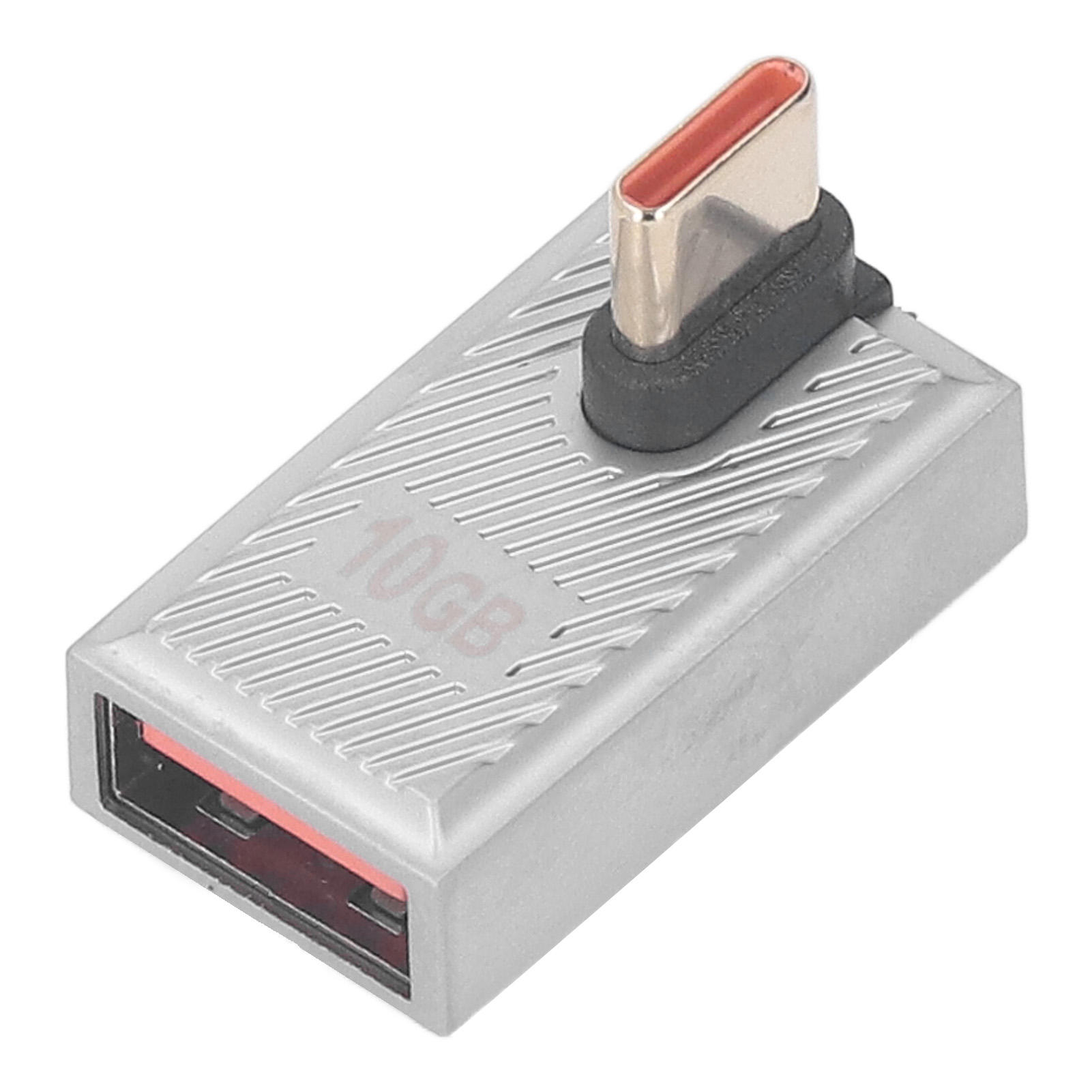 Rechtwinkliger Usb-buchse-auf-usb-c-stecker-adapter Mit Kontrollleuchte, 10 Gbit/s 120 W Usb-c-konverter Für Mobiltelefone, Laptops Und Tablets.