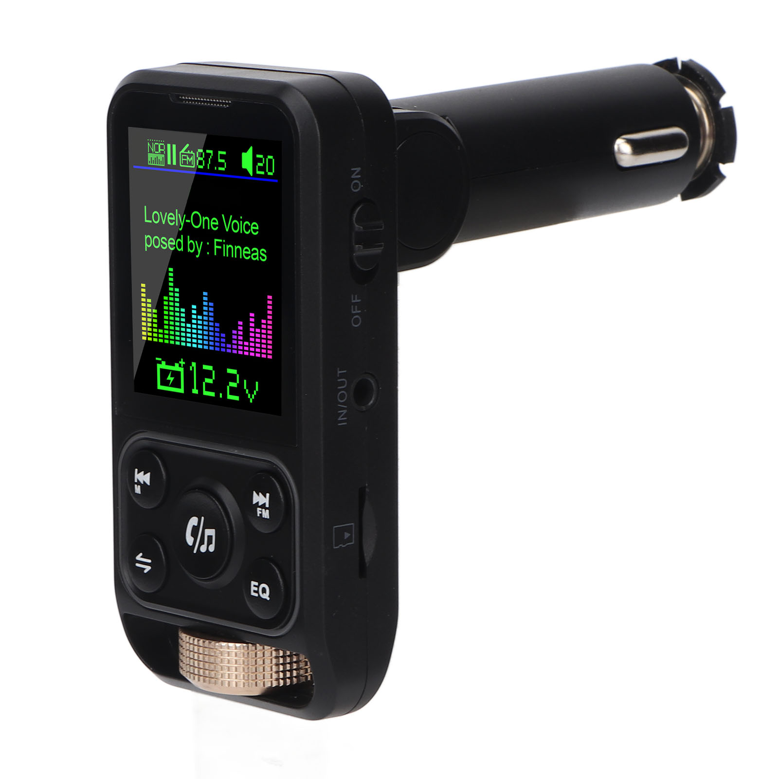 12v-24v Bluetooth Fm-transmitter, Freisprechfunktion, Bluetooth-autoladegerät-adapter, Kompatibel Mit Pd30w Und Qc18w Schnellladung (typ 1).