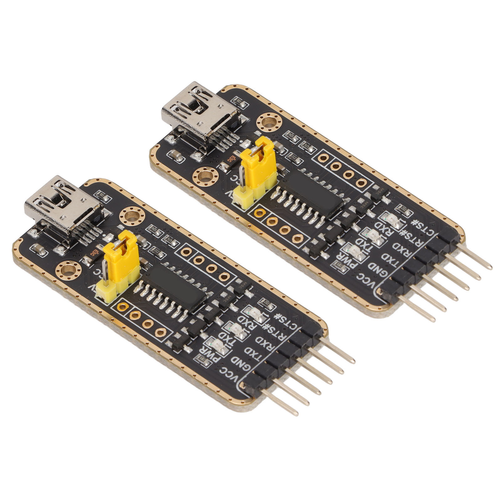 2 Usb-zu-ttl-uart-adapter Für Ch343g-chip, Doppelseitiges Schwarzes Serielles Konvertermodul, Vergoldete Oberfläche