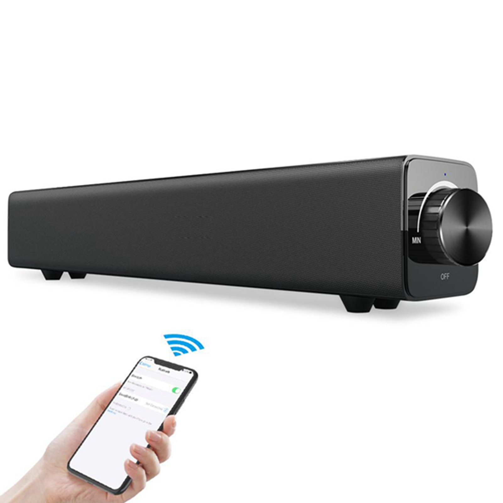 Bluetooth-soundbar, Tragbare 20-watt-tv-lautsprecher Mit Kabelgebundenem/kabellosem Surround-sound
