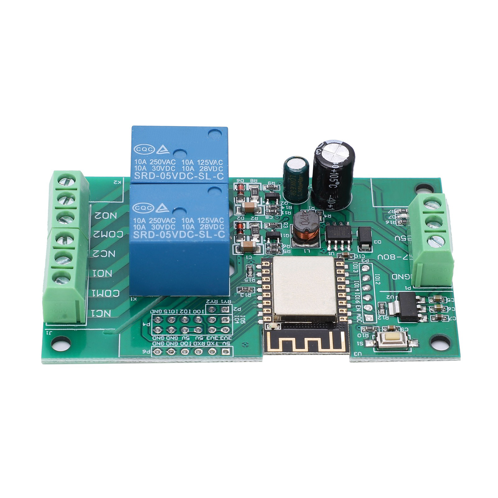 Zweikanal-wlan-relaismodul, Leiterplatte, 880-v-gleichstromversorgung, Für Esp8266, Lern- Und Weiterbildung