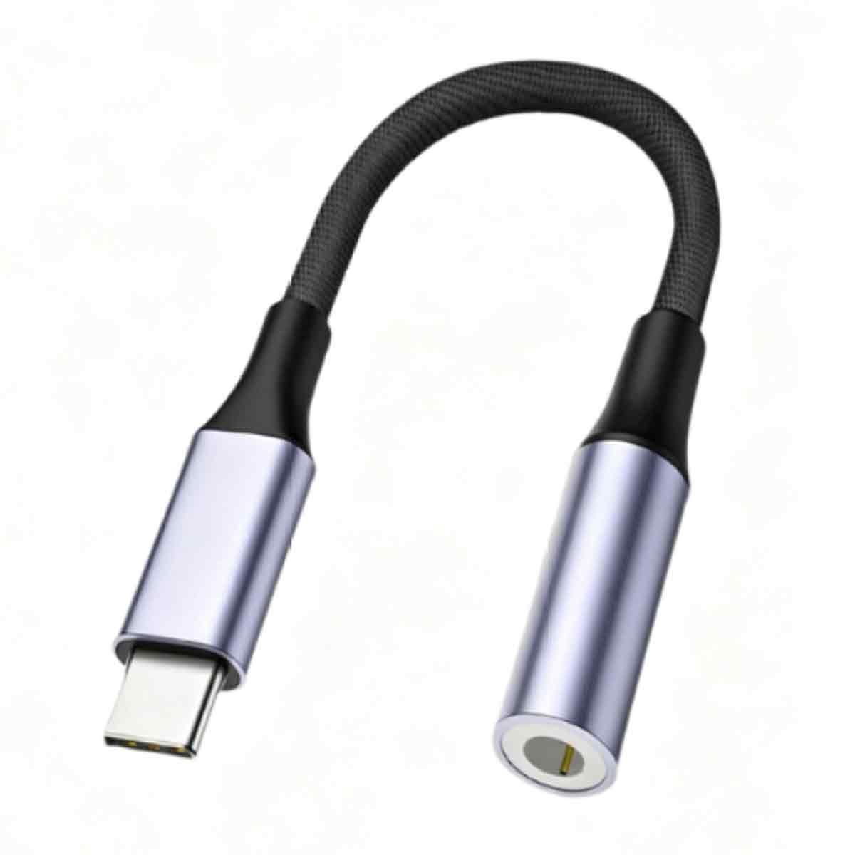 12 Cm Langes, Tragbares Usb-c-auf-3,5-mm-adapterkabel Mit Geflochtenem Kabel Für Mobiltelefone Und Kopfhörer