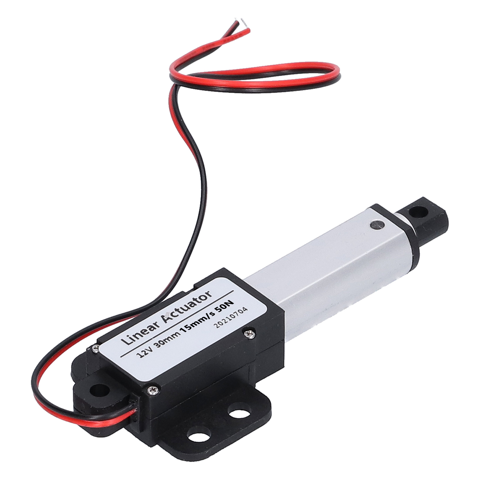 Linearantrieb (12 V Dc), 30 Mm Hub, Geräuscharm, Kurzschlussschutz, T-gewindespindel, Mini-linearantrieb, 15 Mm/s – 50 N