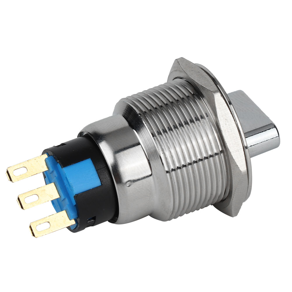 19-mm-drehknopfschalter Aus Edelstahl, Ip67-selektivschalter (3 Pins Und 2 Stufen)