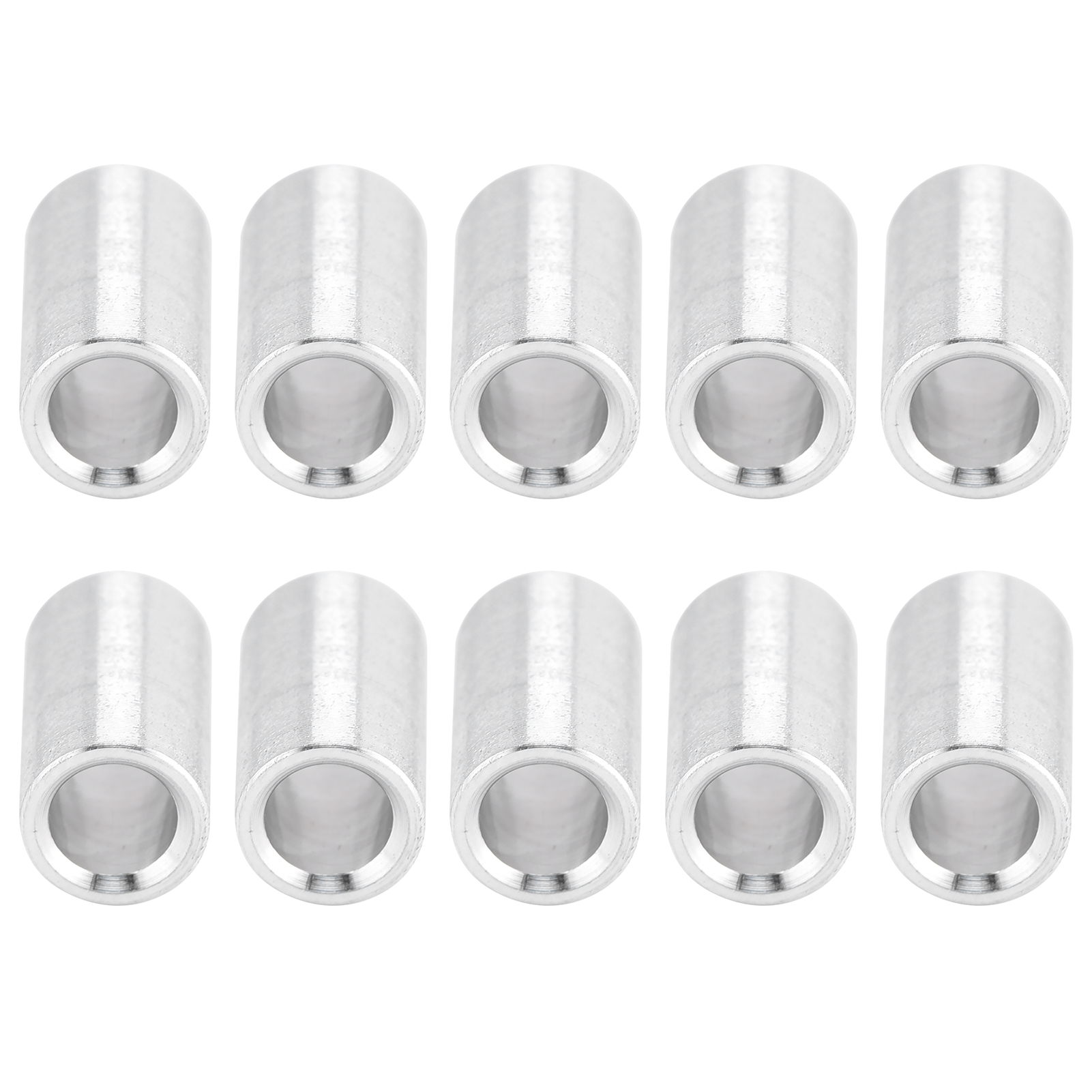 Packung Mit 10 Runden, Gewindelosen Distanzstücken Aus Aluminiumlegierung, 6 Mm Außendurchmesser, 12 Mm Länge