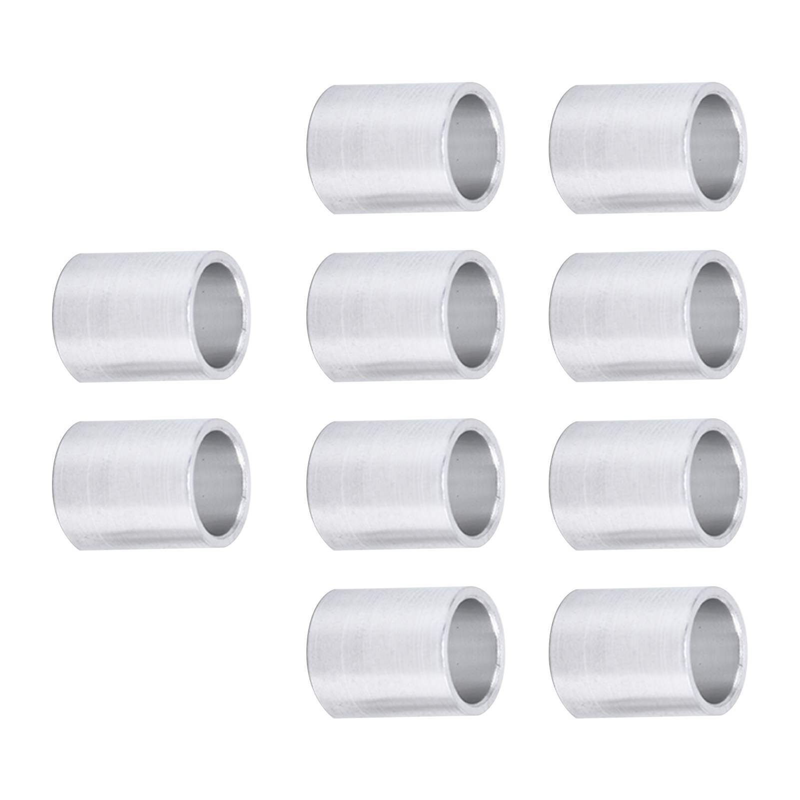 Packung Mit 10 Runden, Gewindelosen Distanzstücken Aus Aluminiumlegierung, 10 Mm Oder 12 Mm Außendurchmesser