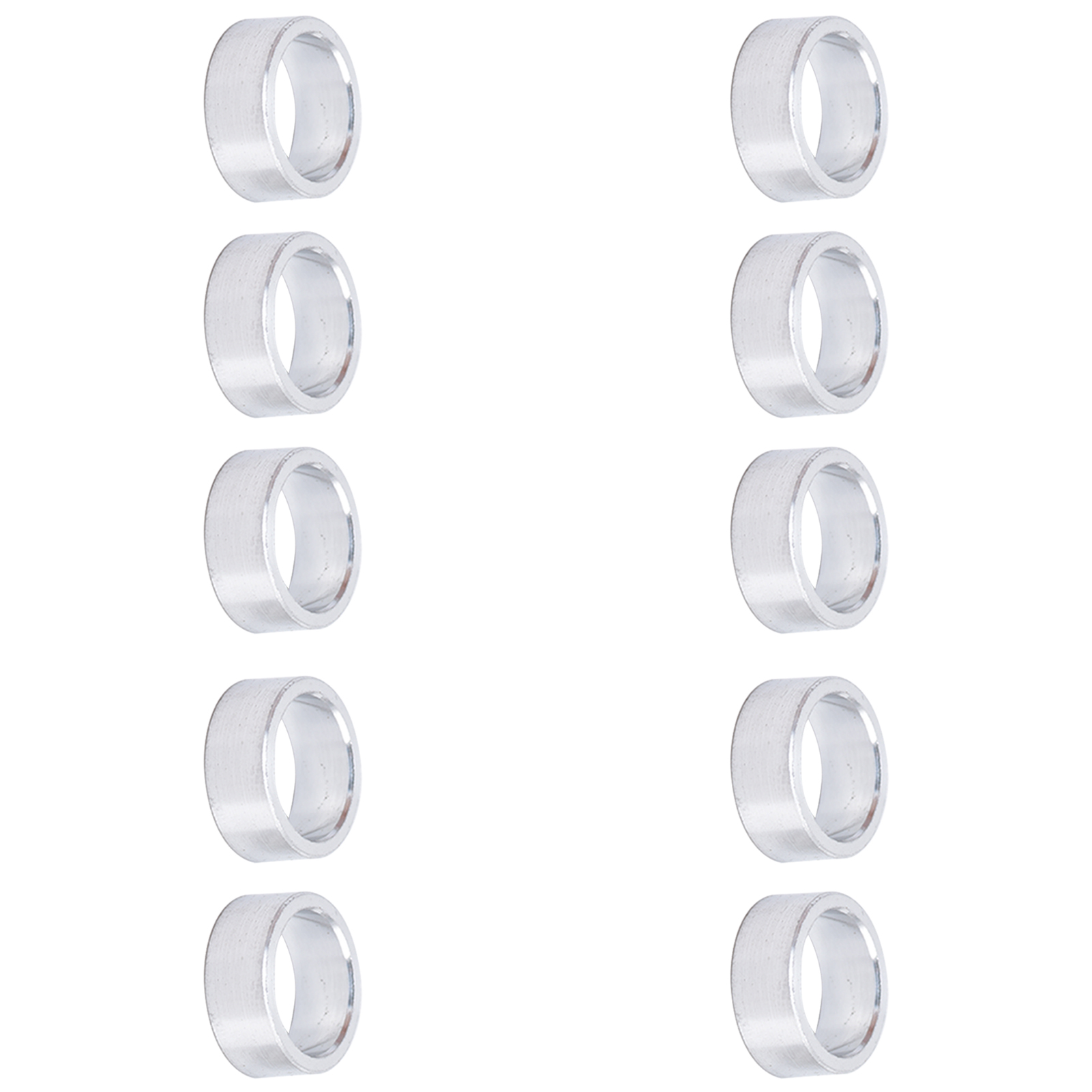 Packung Mit 10 Runden, Gewindelosen Distanzstücken Aus Aluminiumlegierung, 10 Mm Außendurchmesser X 4 Mm Durchmesser