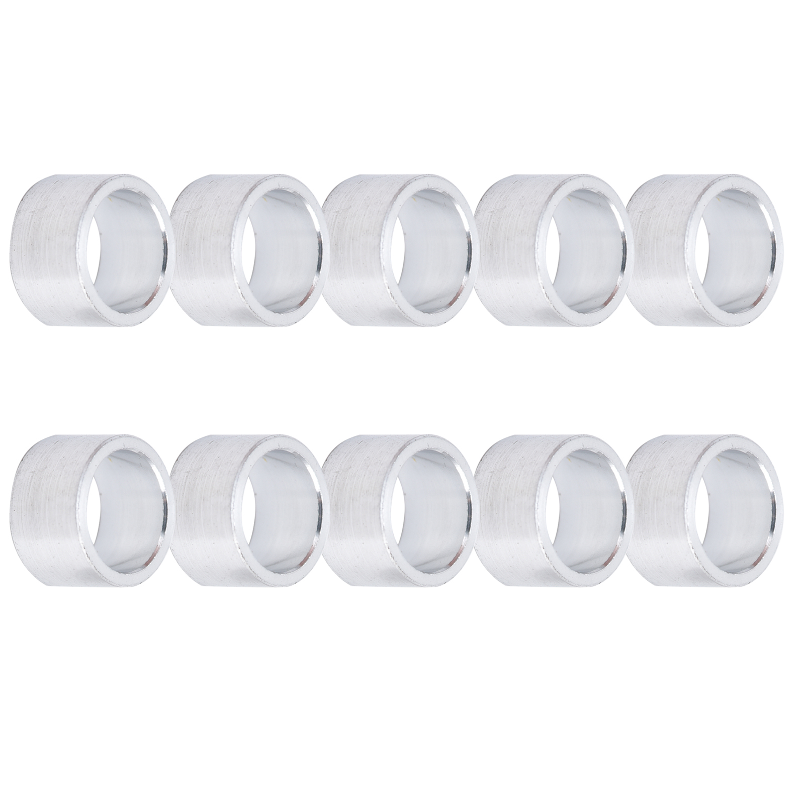 Packung Mit 10 Runden, Gewindelosen Distanzstücken Aus Aluminiumlegierung, 10 Mm Außendurchmesser X 6 Mm Durchmesser