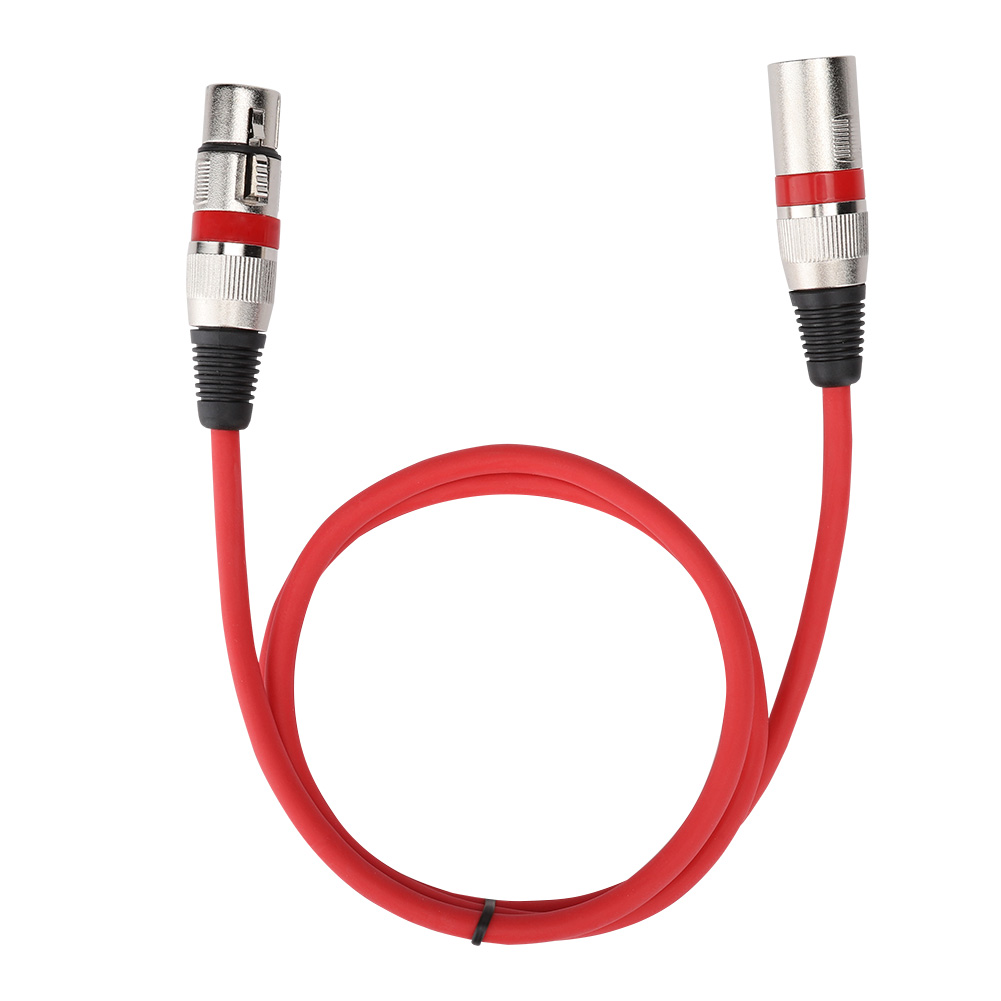 Set Aus Sechs Farben 1 M Xlr-kabel Mit Dickem Zinklegierungsstecker Und Versilberten Kupferstiften, In Dickem Pvc.
