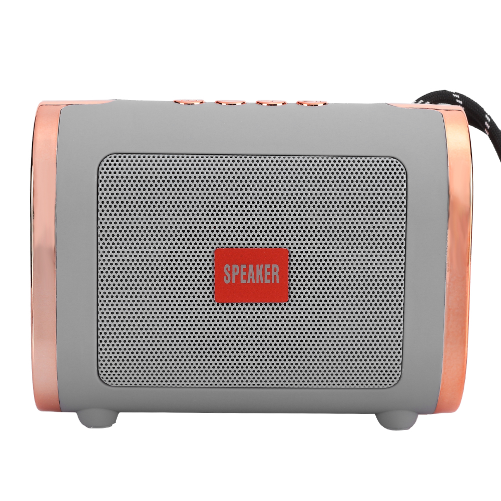 Mini-bluetooth-lautsprecher, Tragbar, 4 Ω, 3 W, Mit Ukw-radio, Usb-speicherkartenleser Und Stereowiedergabe, Silbergrau