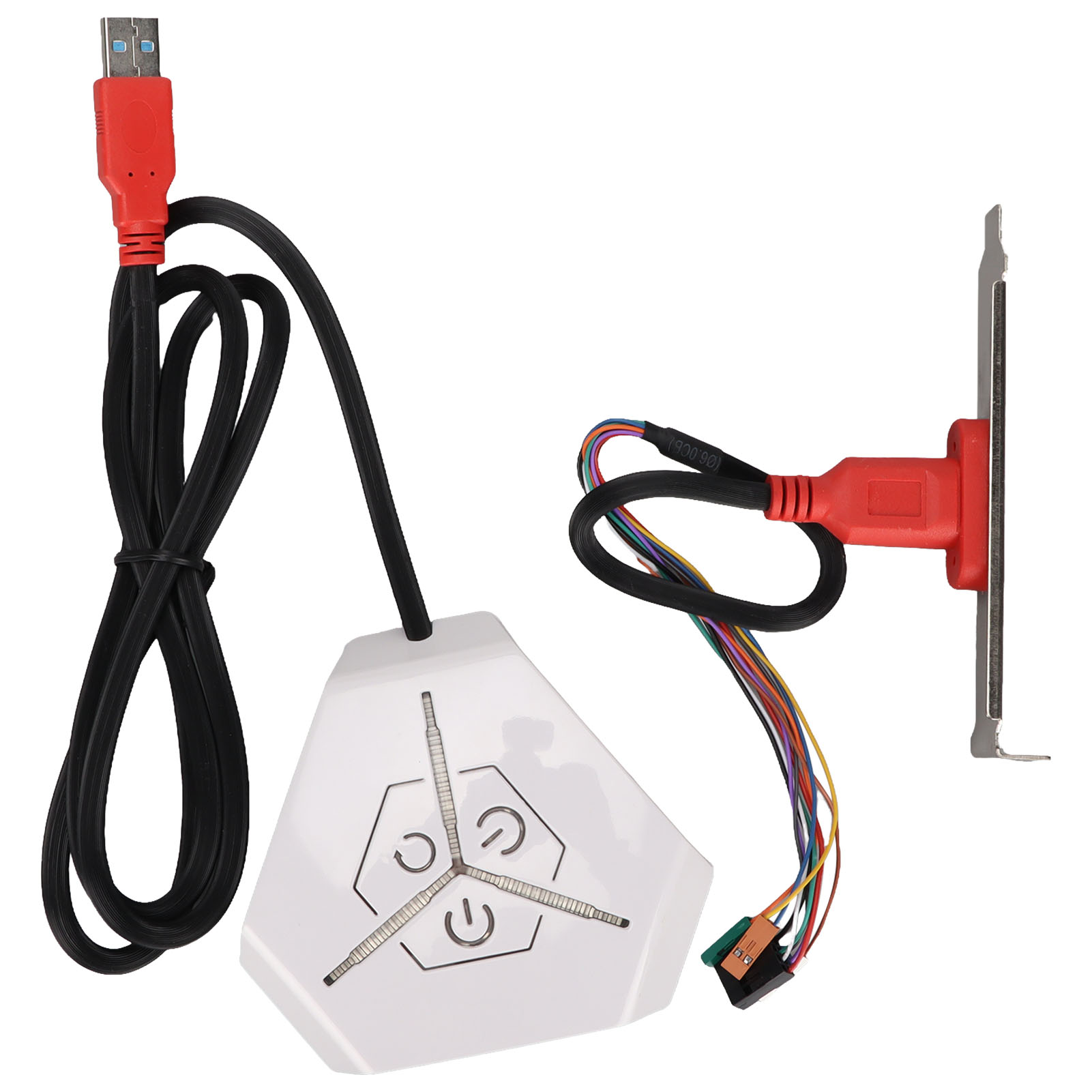 Wasserdichter Externer Schalter, Aerodynamisches Bogendesign, Zwei Usb-übertragungsanschlüsse, Mobiler Desktop-schalter