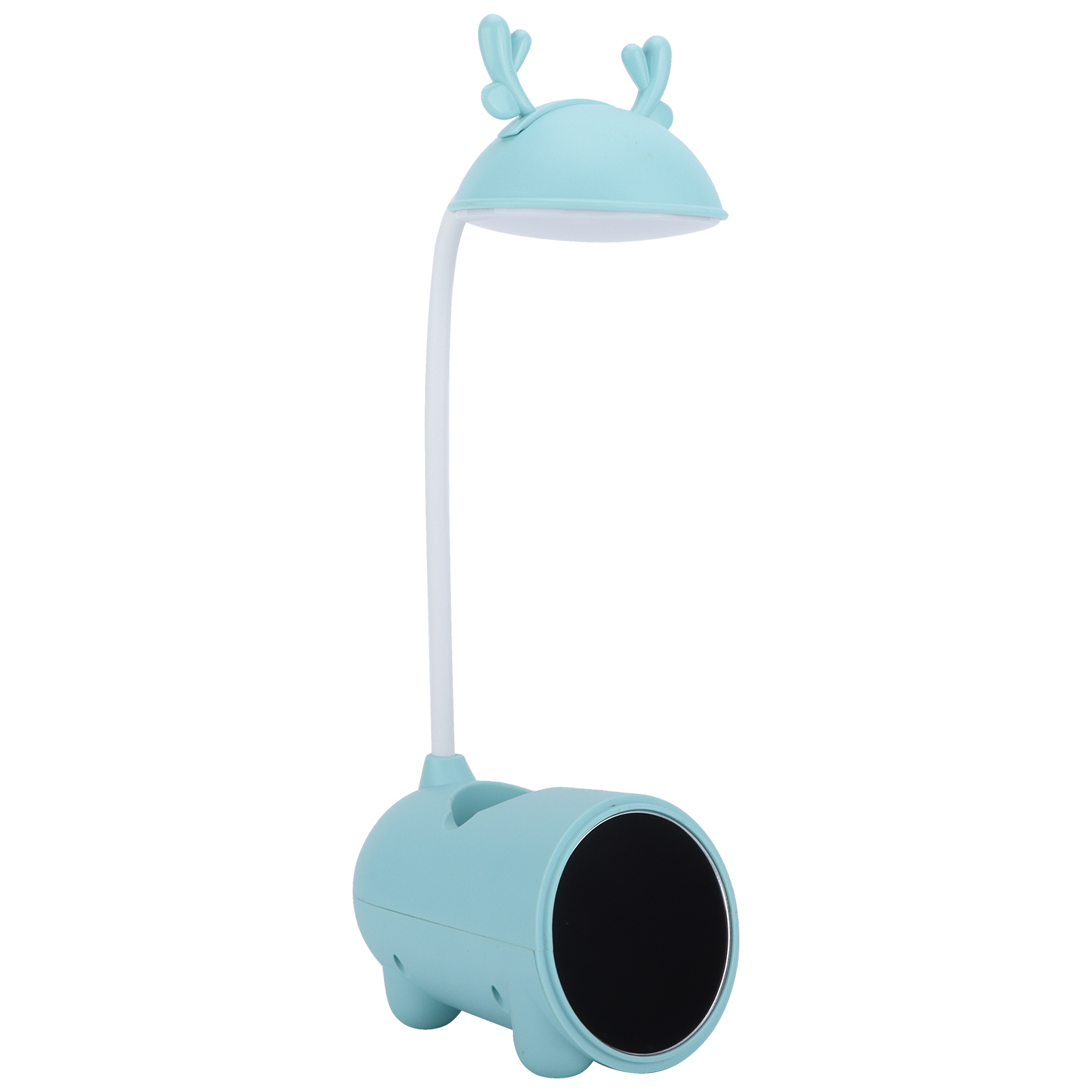 Grüne Led-lampe Mit Augenschutz, Niedliches Reh-design, Faltbare Tischlampe Fürs Studentenzimmer, Handy-leseständer