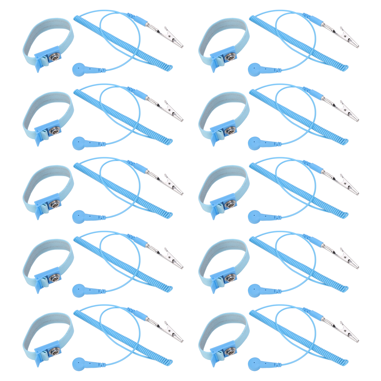 10 Antistatische Armbänder (1,8 M X 2,0 Mm) Zur Erdung Und Zum Schutz Vor Elektrostatischer Entladung.