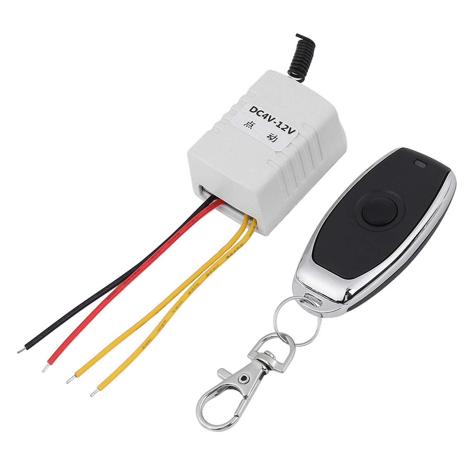 Drahtloses Relais Mit Fernbedienung Und Ein-tasten-schalter (4 V, 5 V, 6 V, 7,4 V, 9 V, 12 V Dc) – Empfänger/sender