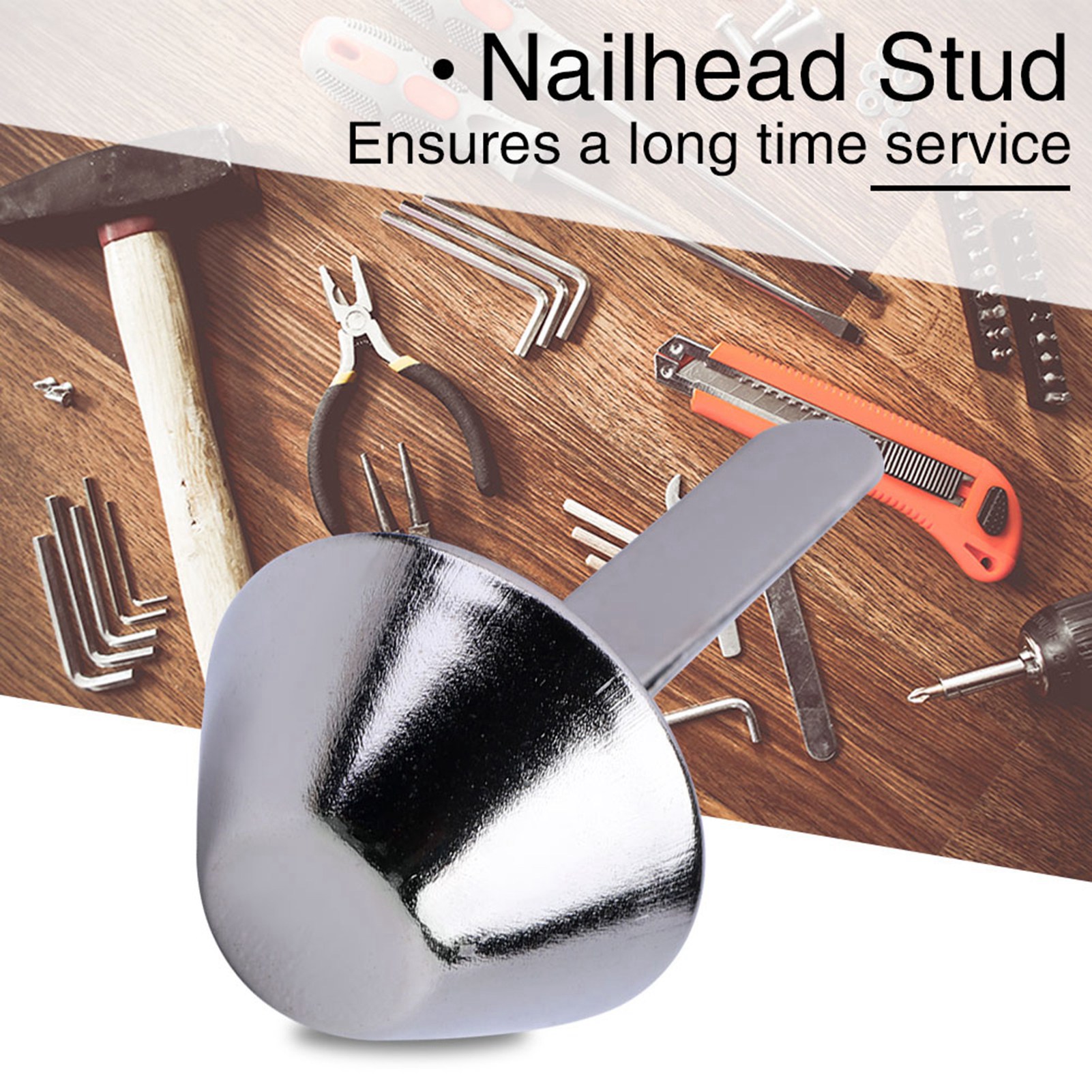 50 Spitze, Konische Nägel Für Handtaschen Und Lederwarenaccessoires (nickel, 10 Mm)