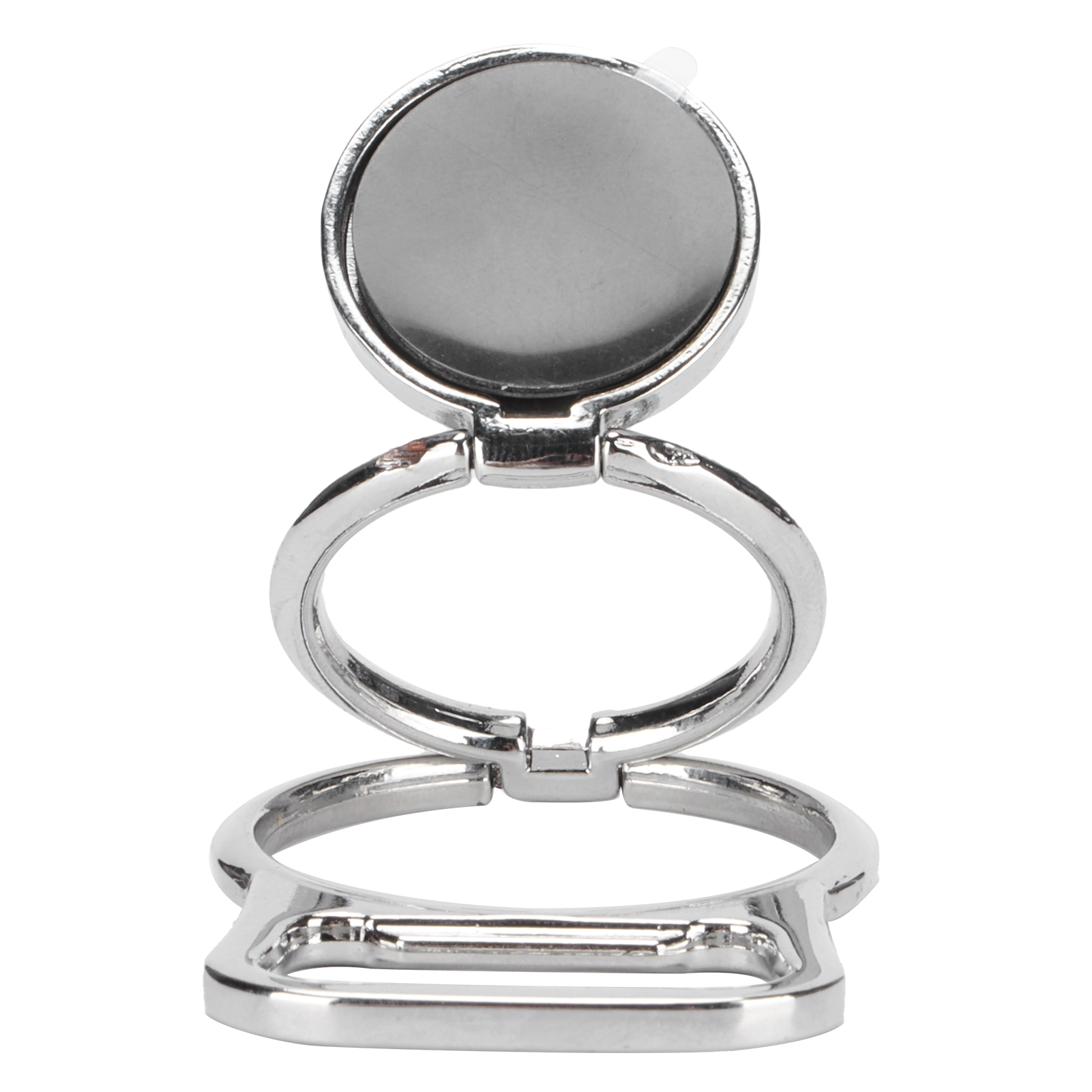 Handyhalterung Mit Ring, Drehbarem Und Faltbarem Magnetischem Flaschenöffner, Integrierter Fingerablage, Silber