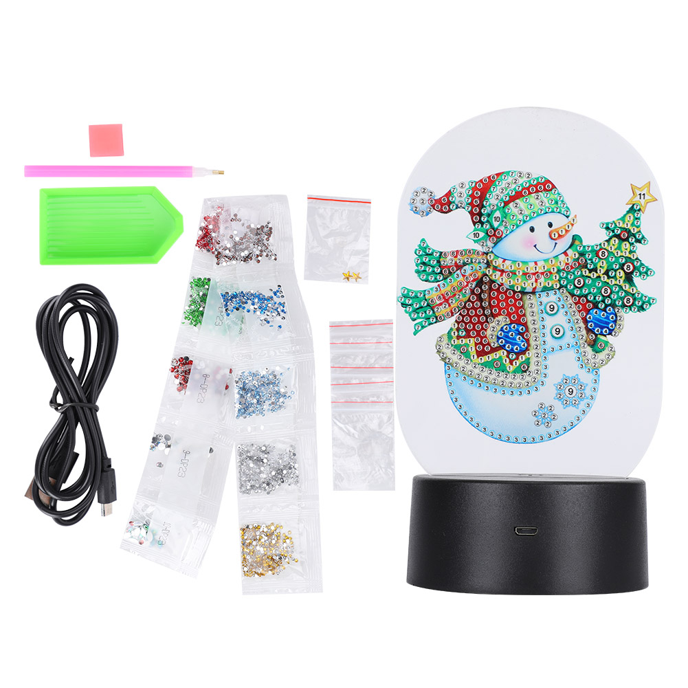 Led-nachtlicht Für Diamantmalerei, Intelligenter Touch-sensor, 3d-usb, Diy-weihnachtsdekoration