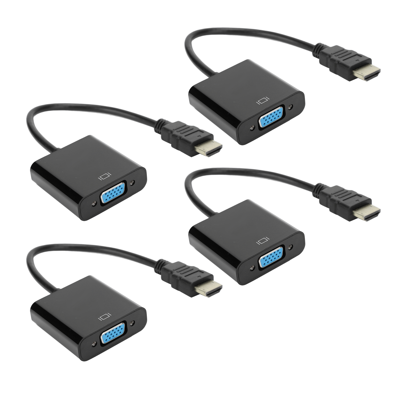 4er-pack Hdmi-zu-vga-adapterkabel Für Laptop, Dvd-player, Ps3/xbox 360, 1080p-video Und Hdtv.