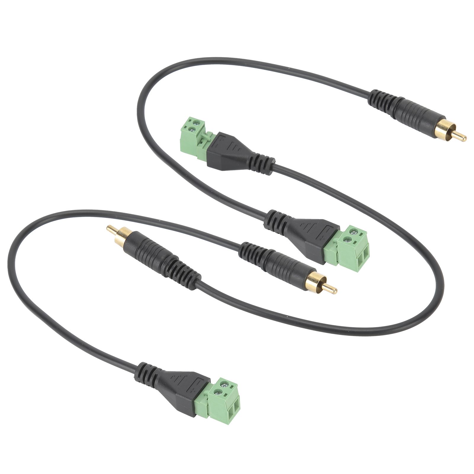 Vergoldeter Rca-mono-stecker Auf 2-polige Buchse Mit Schraubanschluss (3er-pack)