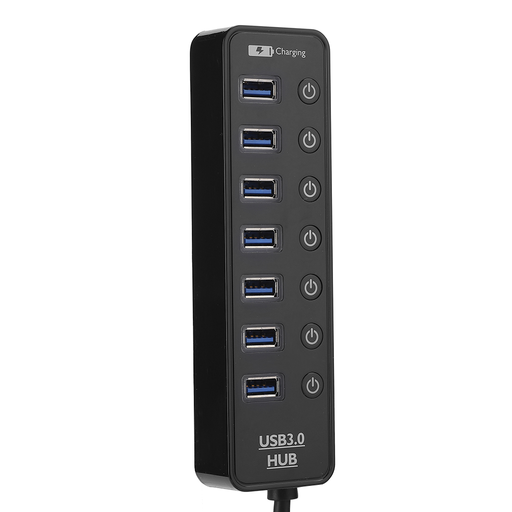 7-port Usb 3.0 Hub Mit Schalter, 2a Smart-schnellladefunktion, Dockingstation Und Pc-zubehör