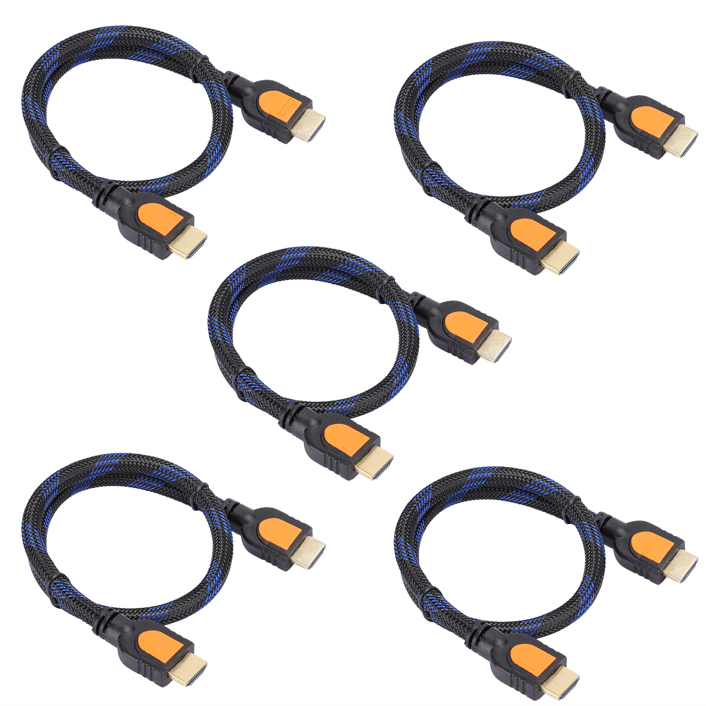 Packung Mit 5 Hdmi 4k/60 Hz Auf Hdmi 2.0 Hdr 3d Kabeln Für Laptop, Fernseher, Lcd-bildschirm, Ps3 Und Projektor (0,5 M).