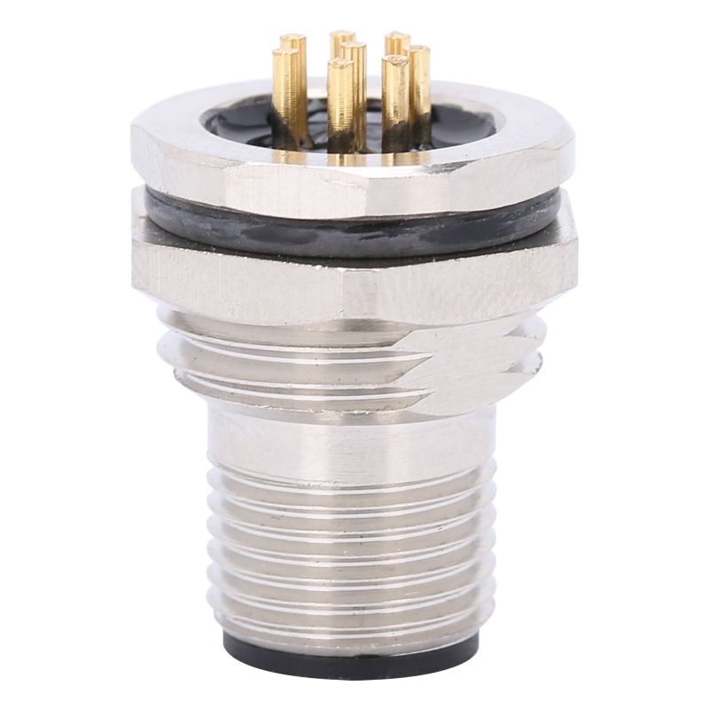 Wasserdichter Steckverbinder Für Industrielle Schalttafelmontage, M12-gewinde, 8 Pins, M12-f1-p8