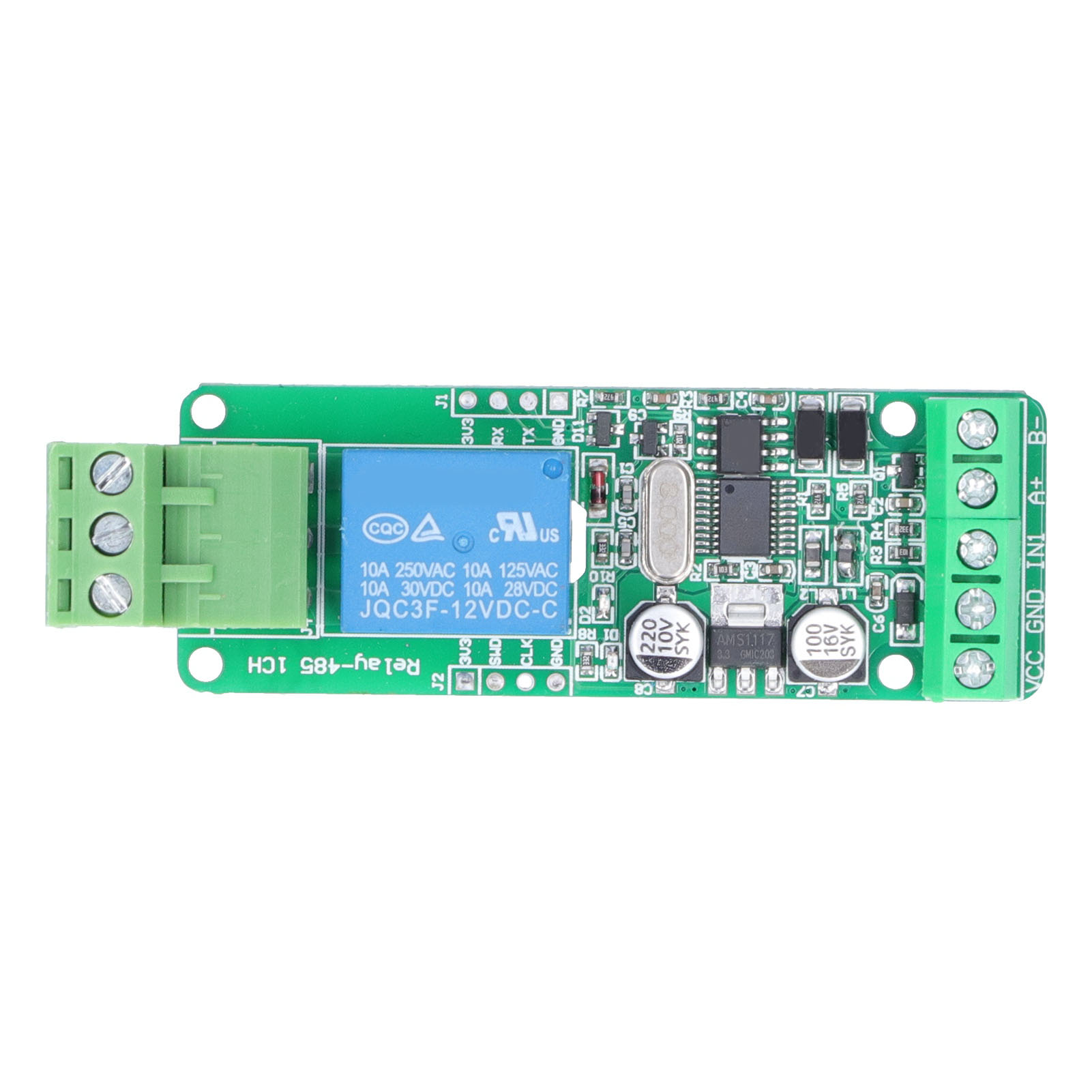 Relaissteuermodul, Schaltplatine, 1 Ein-/ausgangskanal, Rs485 Ttl-kommunikation, 12 V