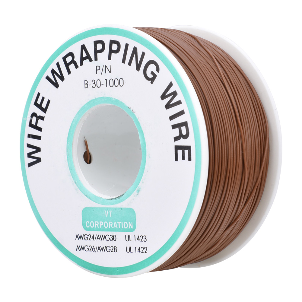 Brown Ok Wire Leiterplatten-anschlussdraht, 30awg Verzinntes Kupfer, 300m Länge.