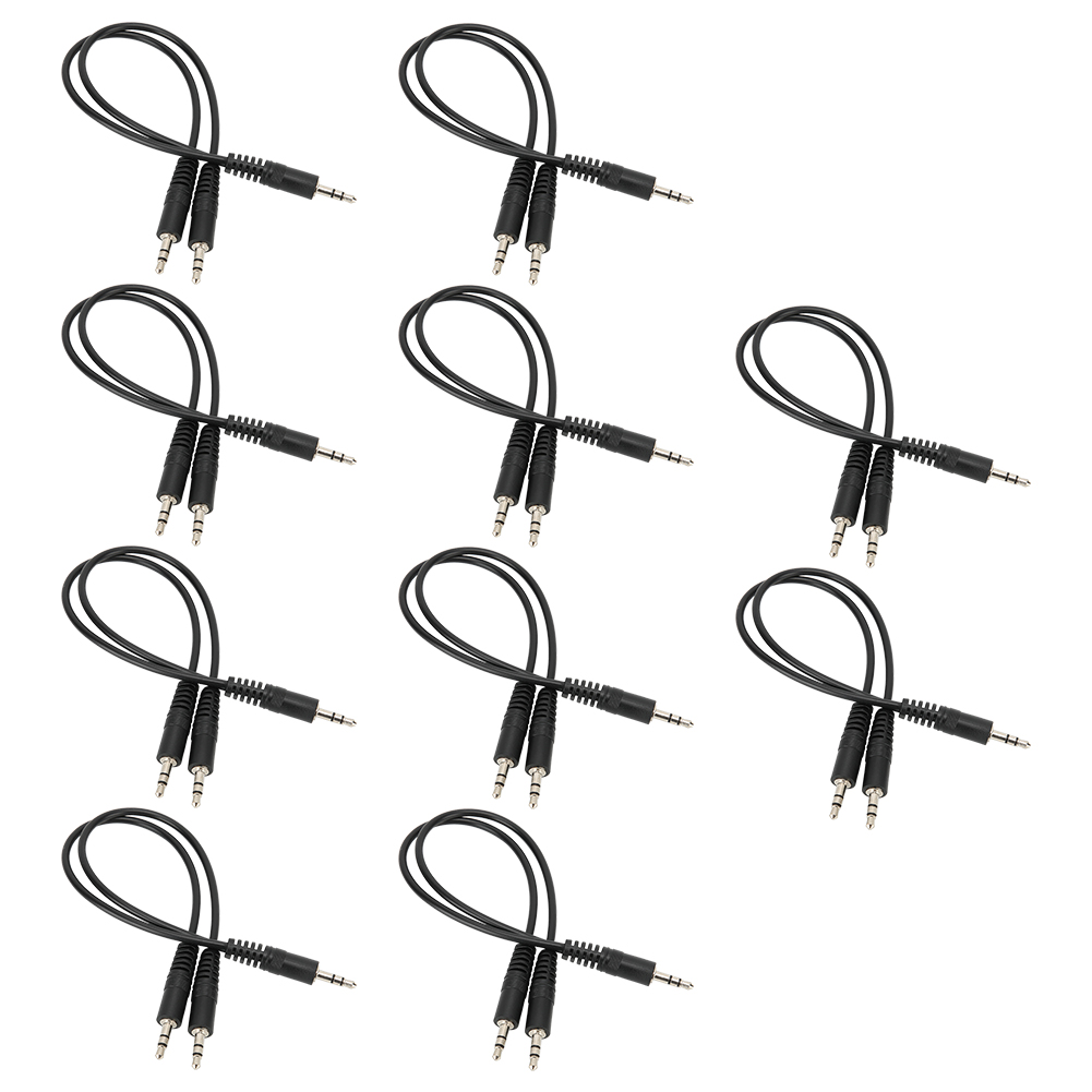 Packung Mit 10 2-in-1-audiokabeln Mit Zwei 3,5-mm-klinkensteckern (stecker Auf Zwei Stecker) Für Kopfhörer Und Mikrofon.