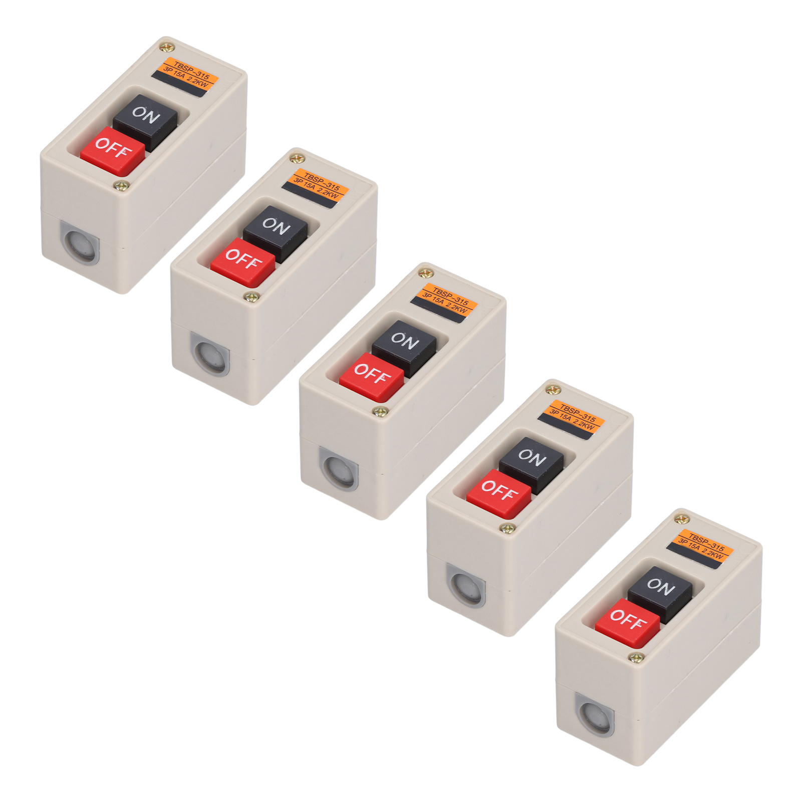 Drucktaster-leistungsschalter (10 Stück) Dreiphasig Ein Aus 380 V 15 A Tbsp-315