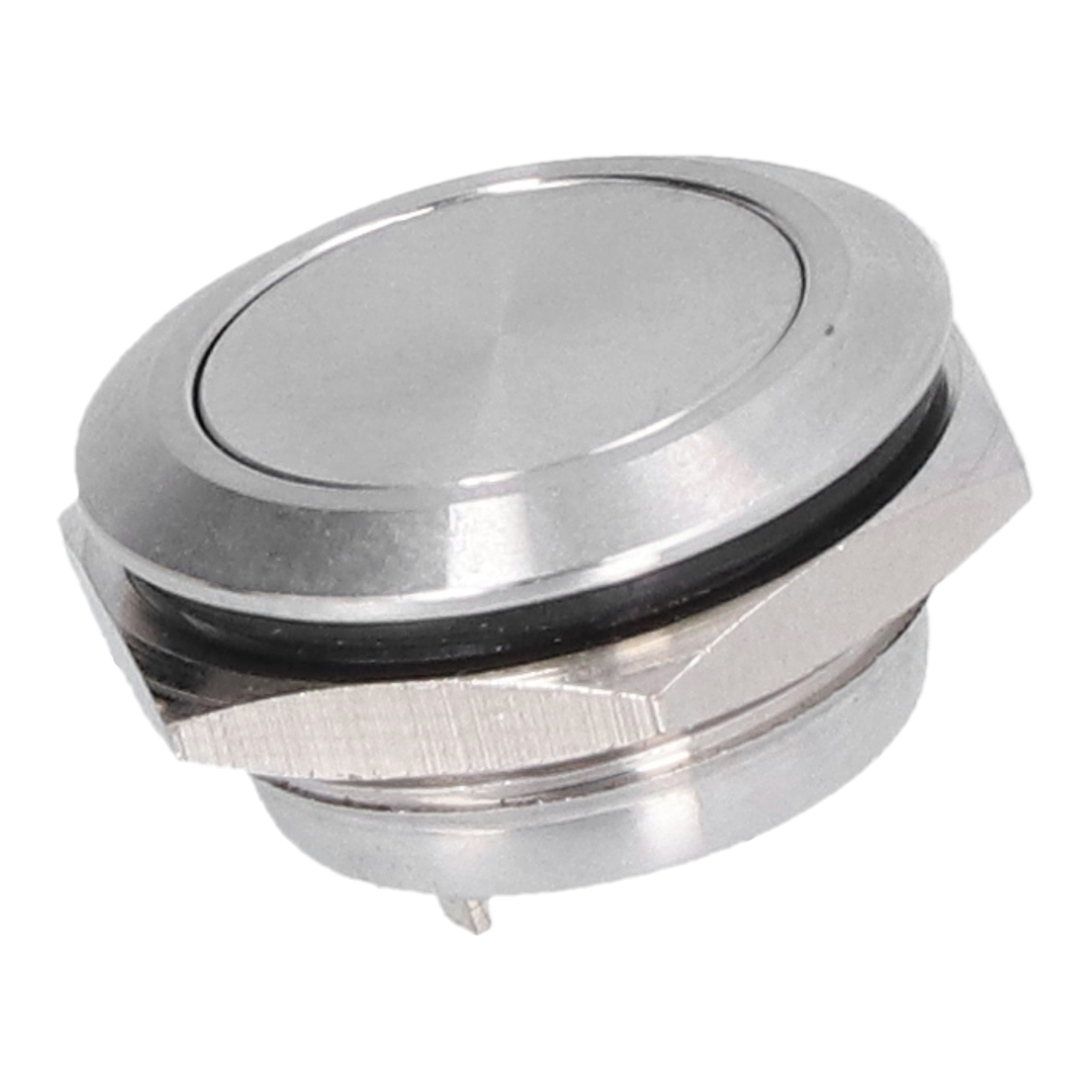 Packung Mit 5 Wasserdichten, Flachen Edelstahl-drucktastenschaltern, Schraubklemmen, Zubehör Für 0–220-v-netzteile, 19 Mm