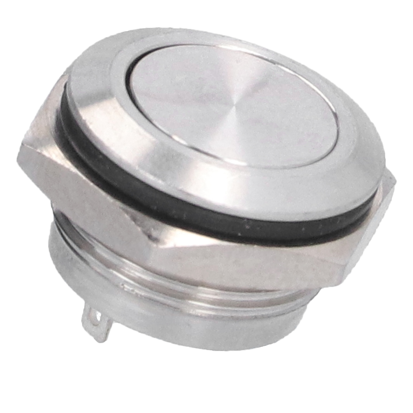 Packung Mit 5 Wasserdichten, Flachen Edelstahl-drucktastenschaltern, Schraubklemmen, Zubehör Für 0–220-v-netzteile, 16 Mm