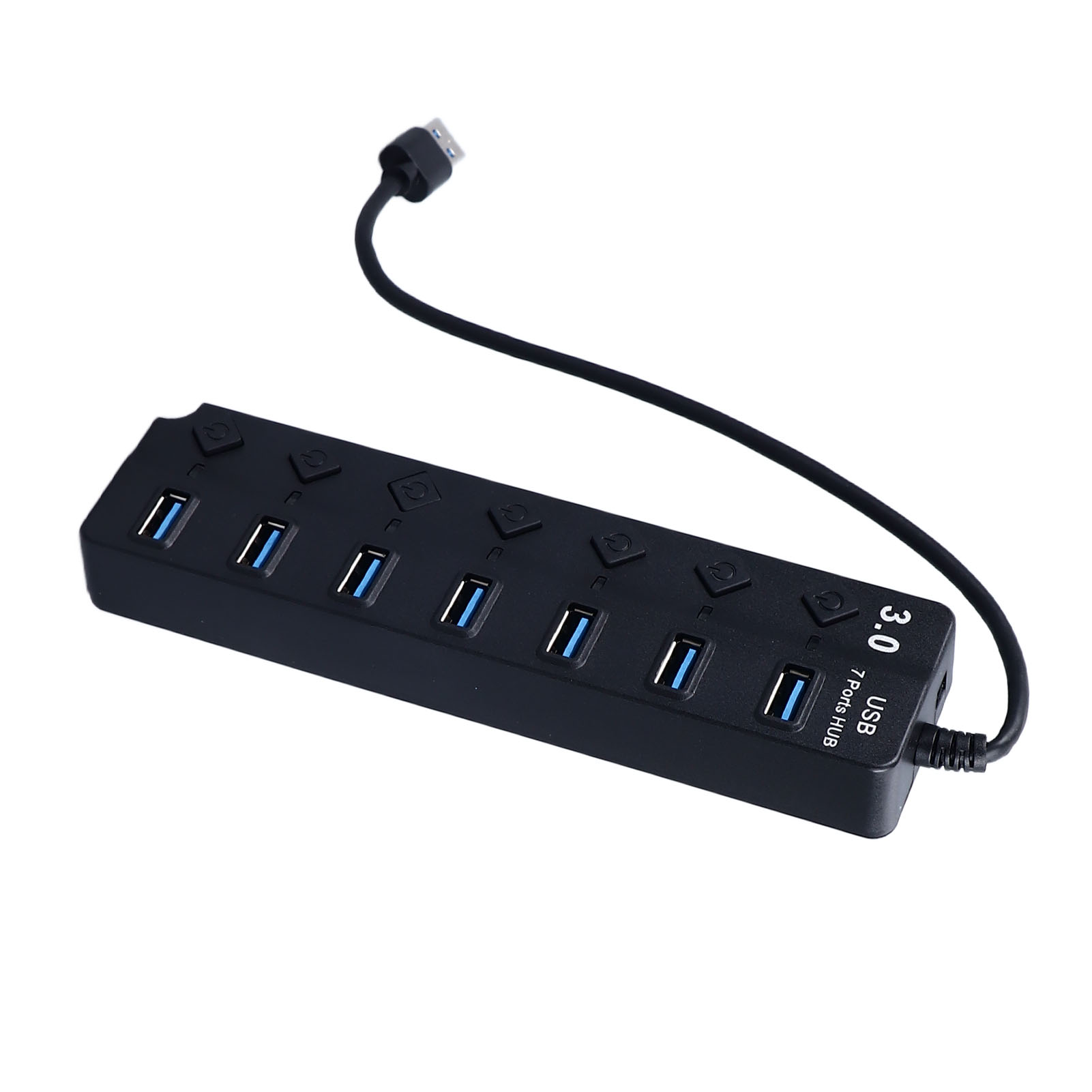 Kompakter 7-port-usb-c-hub Mit Separatem Schalter Und Usb-datensplitter Für Laptops, Pcs Und Mobilgeräte