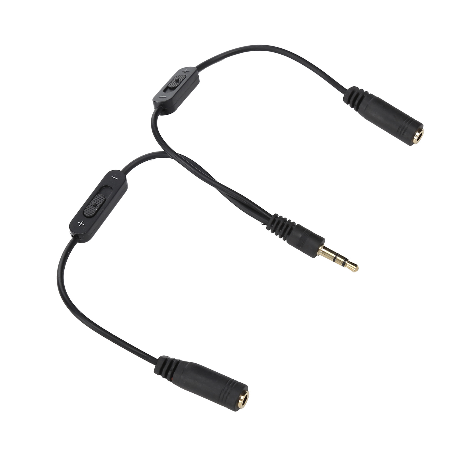 3,5-mm-stereo-kopfhörerstecker Auf Zwei Stereo-buchsen (adapterkabel Für 1 Auf 2 Ohrhörer) Mit Schalter