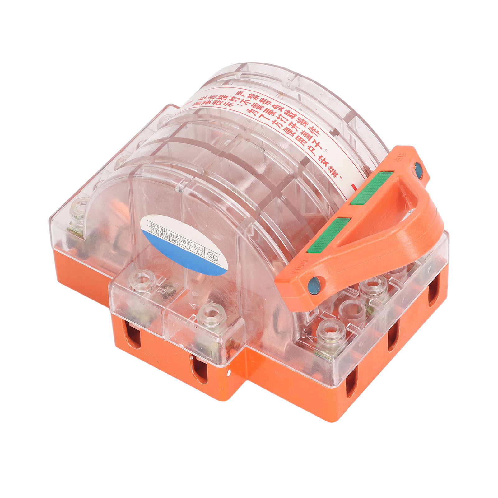 Dreipoliger, Zweistufiger Elektrischer Messerschalter, Messingkontakte, Transparente Abdeckung, 220 V/380 V, Für 100-a-stromkreise