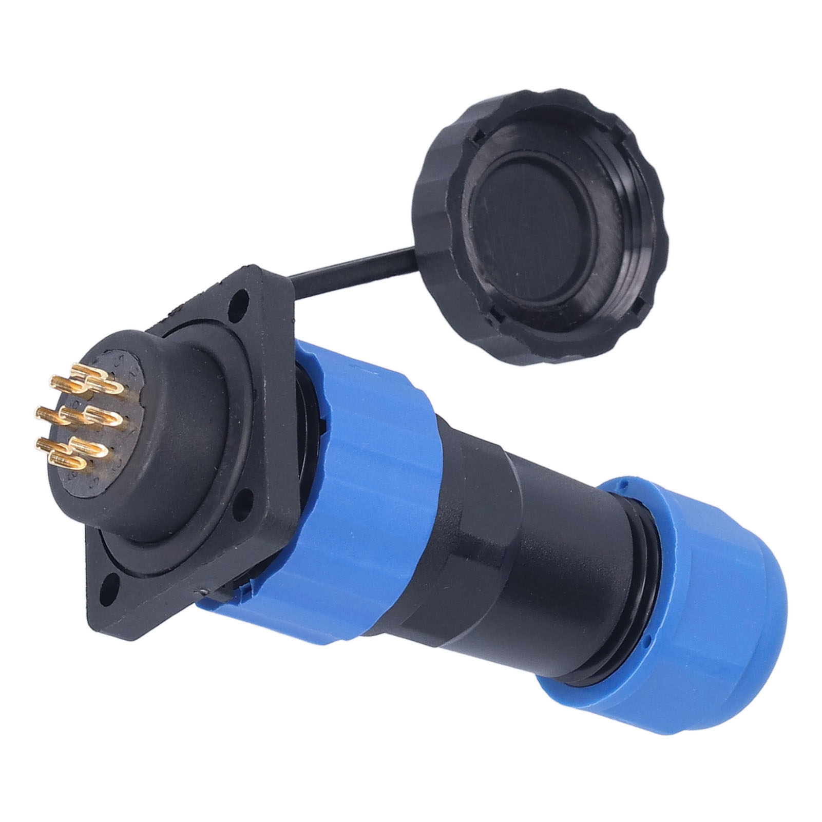 Wasserdichter Stromanschluss, Quadratischer Luftfahrtstecker, 250 V 5 A Sp209-poliger Industrieschweißadapter