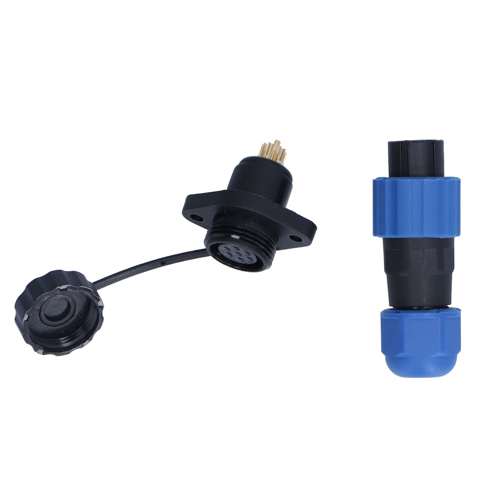 Ip68 Wasserdichter Industrie- Und Luftfahrt-stromanschluss, Stecker/buchse, Flanschmontage, Sp137-pins (250 V 5 A)