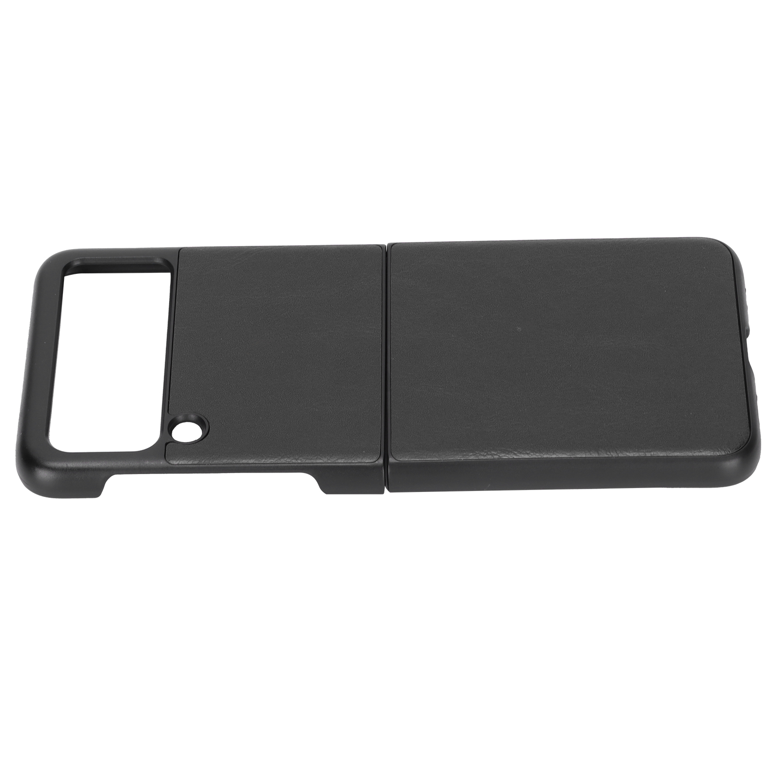 Faltbare Schutzhülle Aus Echtem Leder Für Samsung Galaxy Z Flip 3 (schwarz)
