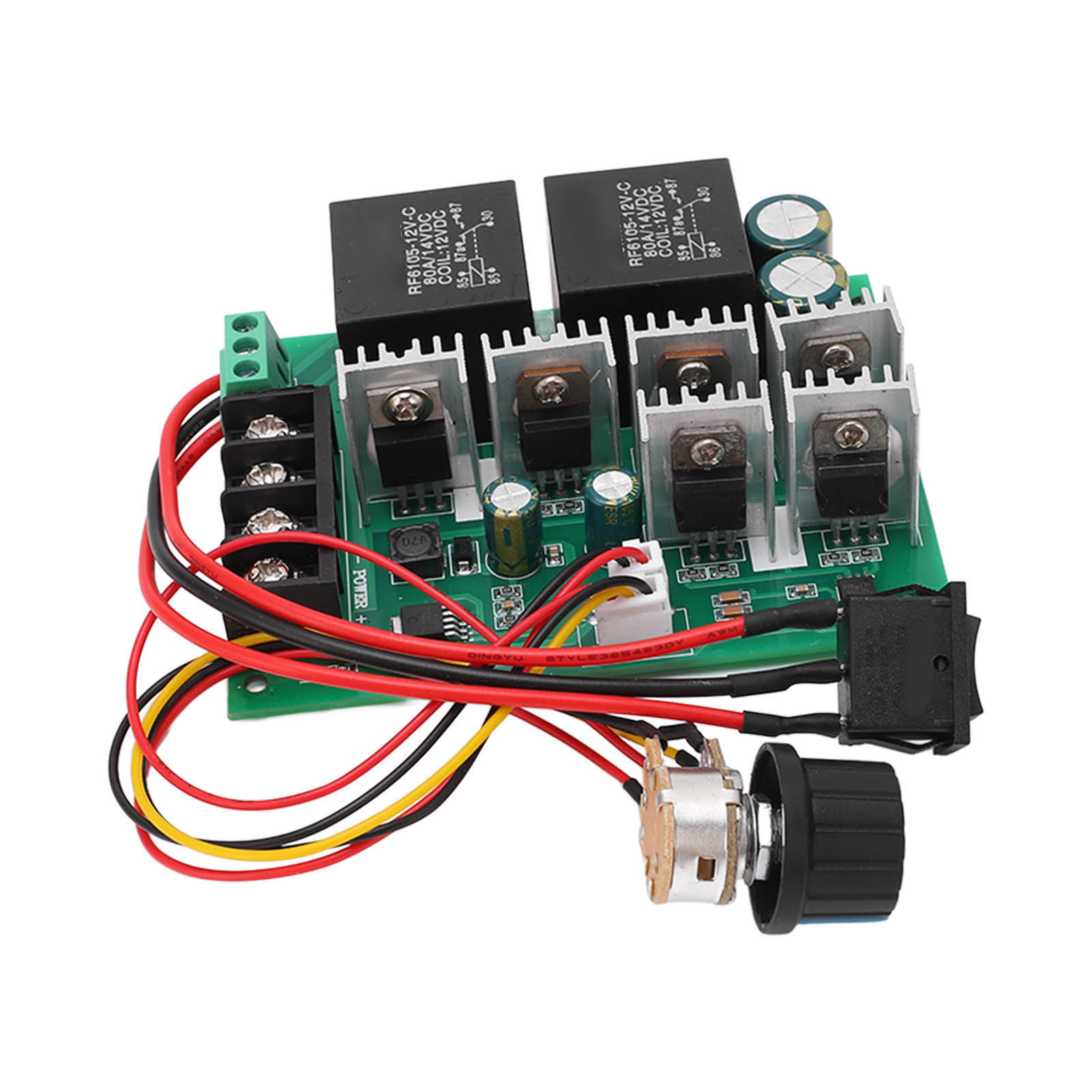 Gleichstrommotorsteuerung, Bürstendrehzahlregelung, Einstellbar, Cw/ccw-schalter, Hohes Drehmoment, 40 A, 10–50 V