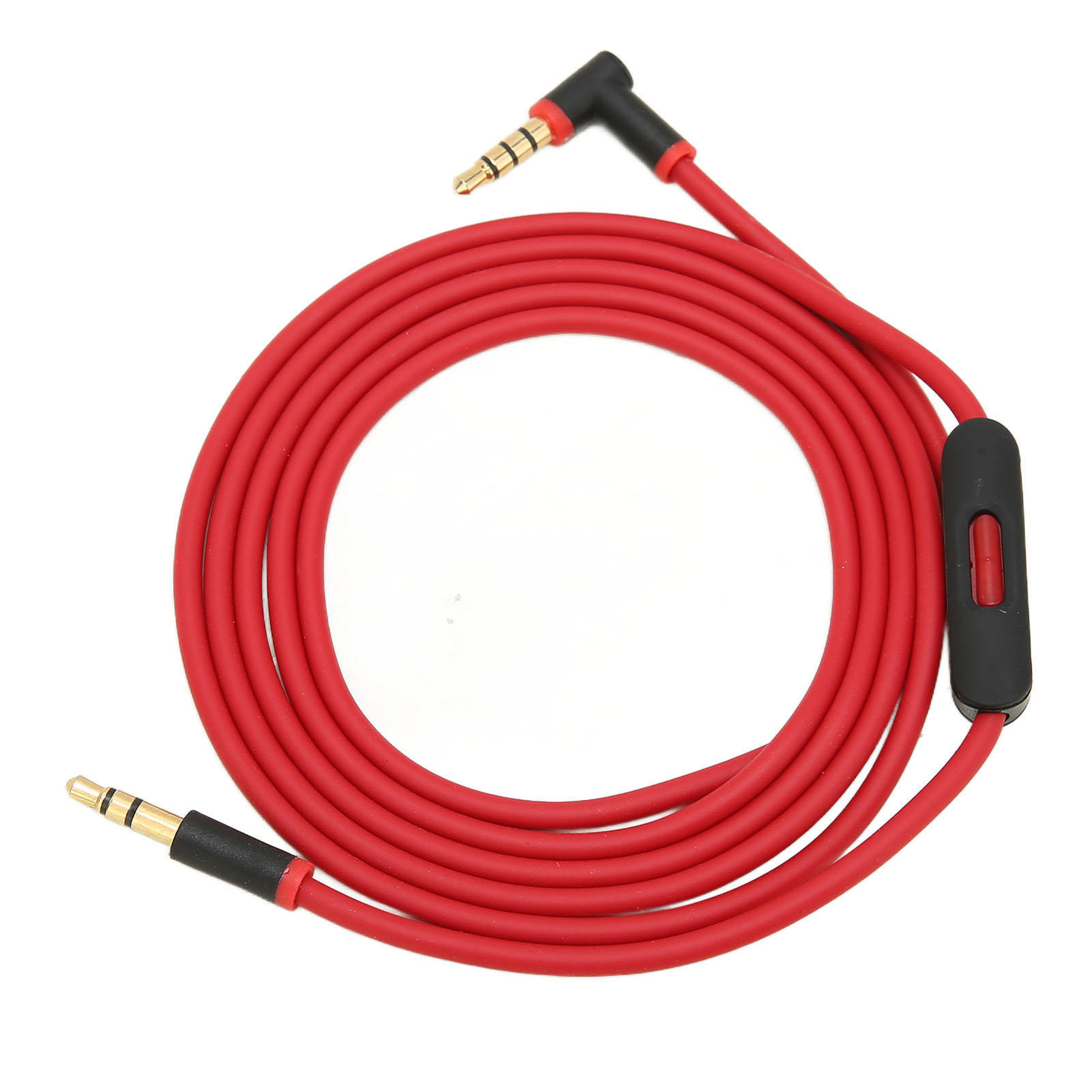 Ersatz-audiokabel Mit Eingebautem Mikrofon Und Titelsteuerung, Tragbares Audiokabel Für Kopfhörer (schwarz Und Rot)