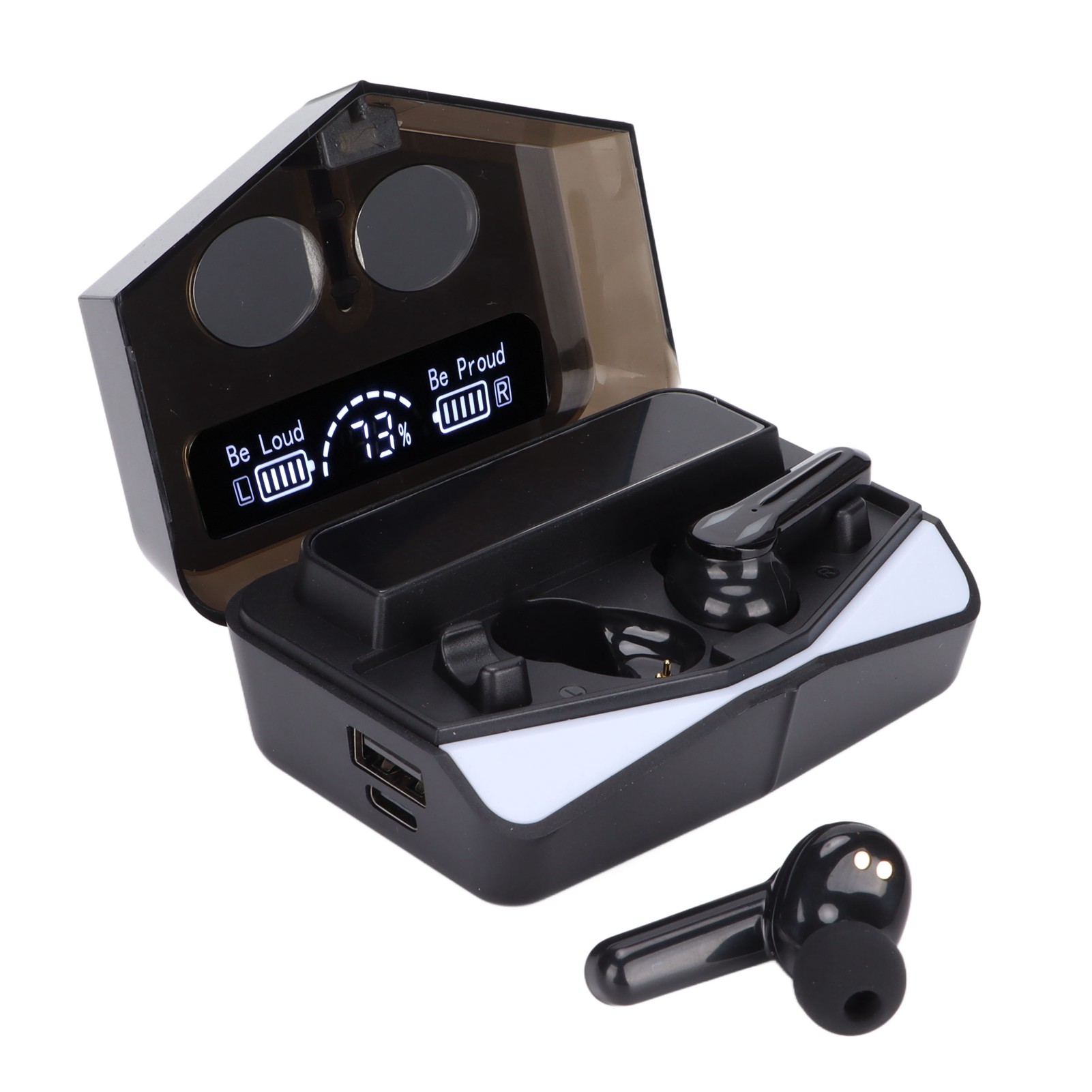 Kabelloses Bluetooth 5.1 Stereo-gaming-headset Mit Led-akkustandsanzeige, Touch-steuerung Und Mikrofon