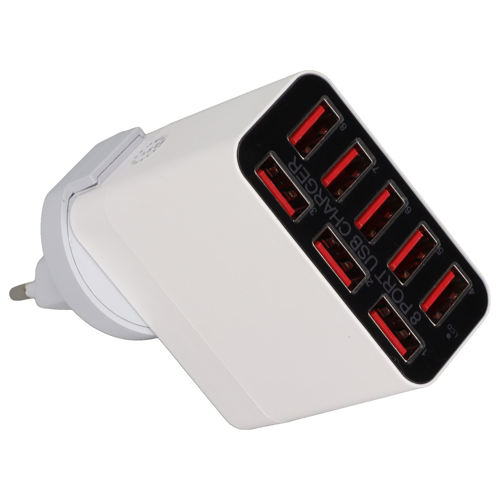 X82 40w 8-port Usb-a Ladegerät, Tragbares Schnellladegerät Für Handys Und Tablets, Ideal Für Reisen.