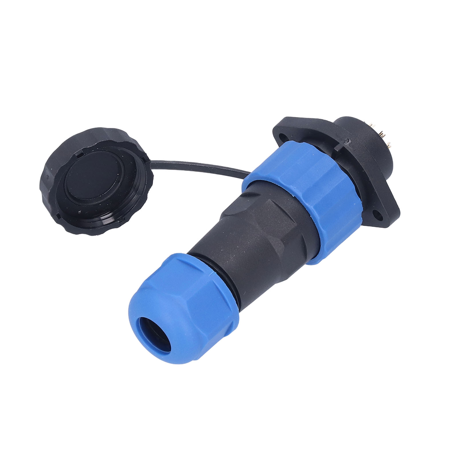 Wasserdichter Ip68-flansch-stromanschluss, Stecker/buchse, Für Die Luftfahrt, 250 V Ac, 5 A, Sp208-pins